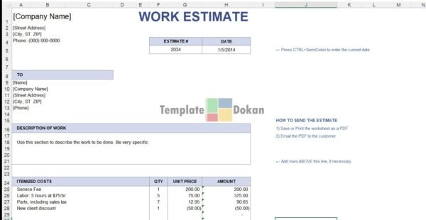 Job Estimate